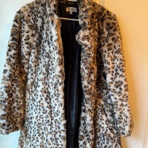 Charlotte Russe Animal Print Teddy Jacket